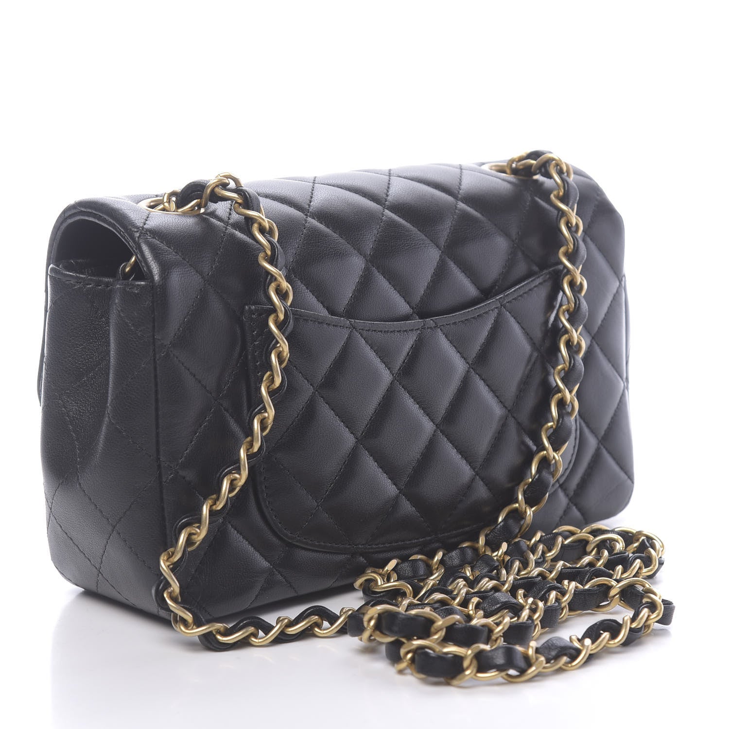 Chanel Lambskin Quilted Mini Rectangular Flap Black 3 of 11