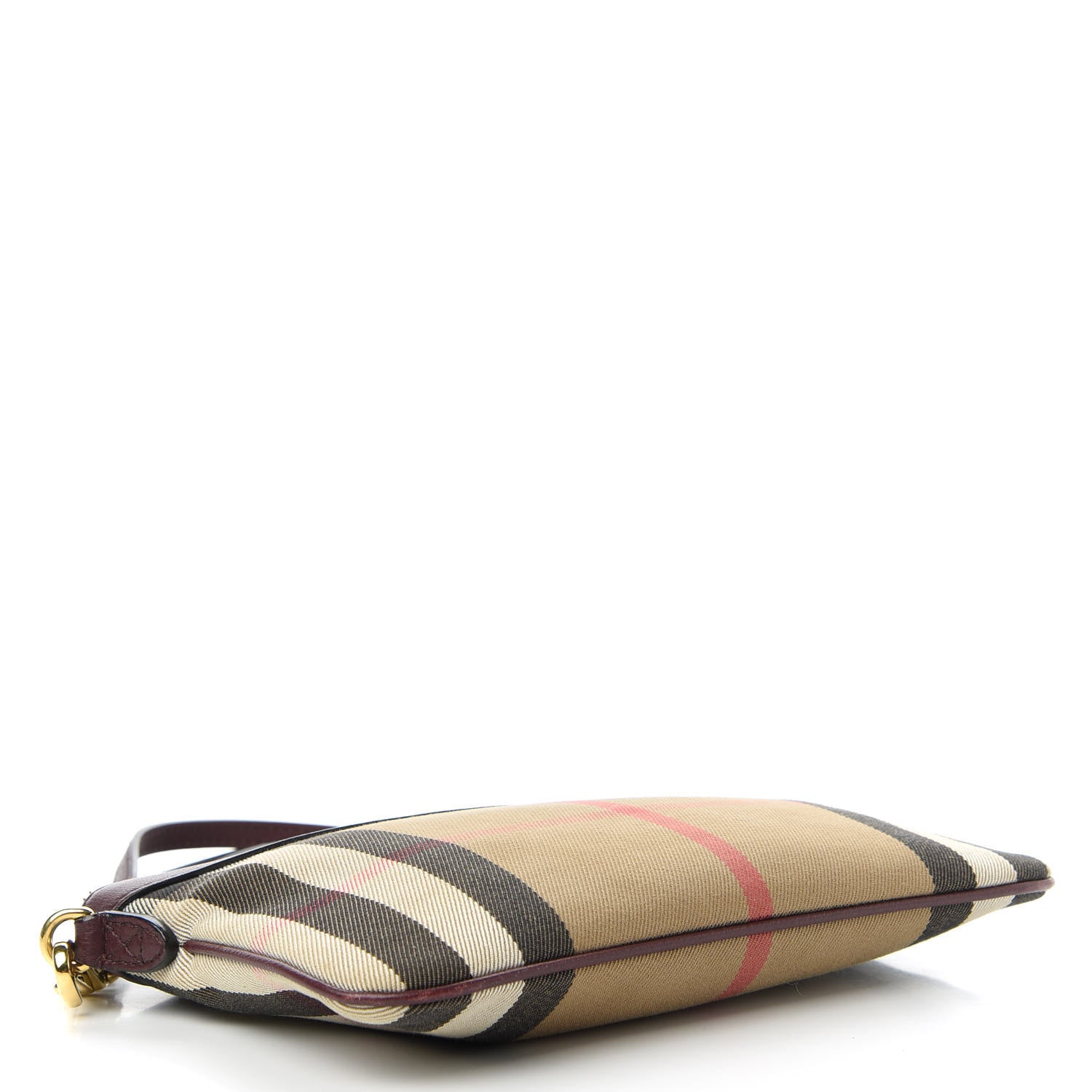 Burberry House Check Derby Peyton Crossbody Clutch Bag Mahogany Red 4 of 10