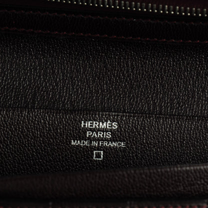 Hermes Shiny Alligator Bearn Wallet Bordeaux 7 of 8