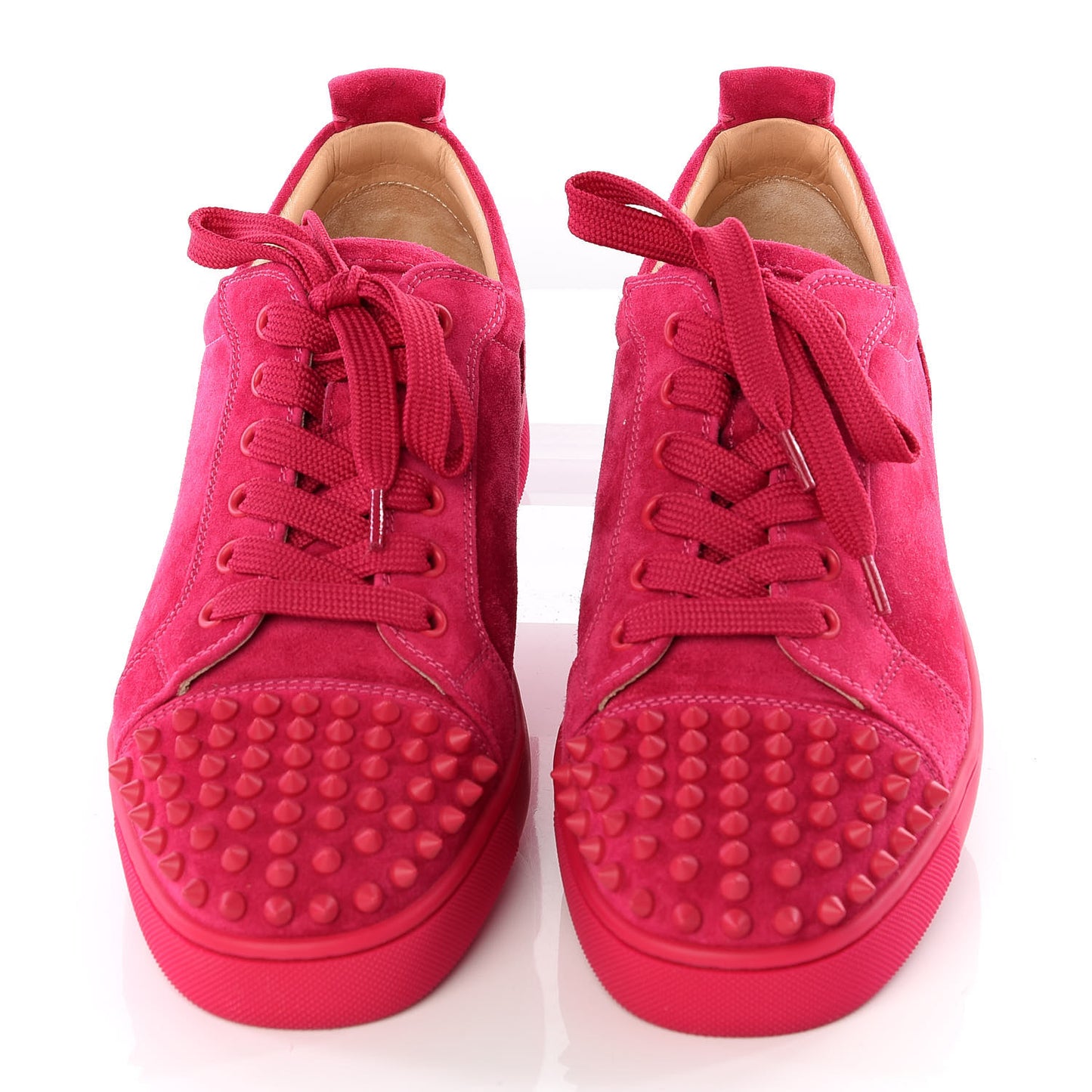 Veau Velours Louis Junior Spikes Flat Sneakers 41 Rosa