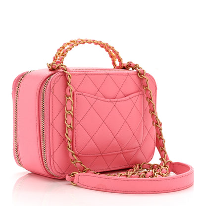 Chanel Caviar Quilted Pick Me Up Mini Vanity Case Pink 3 of 11