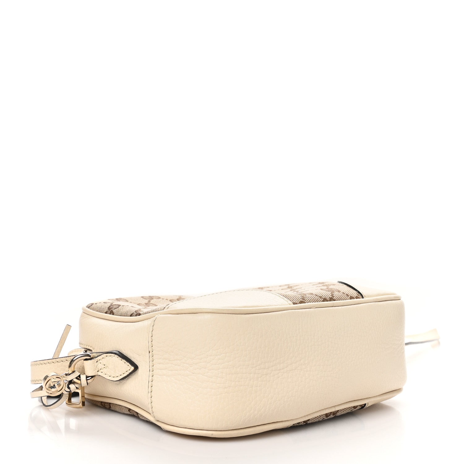 Gucci Monogram Dollar Calfskin Mini Bree Messenger Bag Beige Ebony Avoire 4 of 10