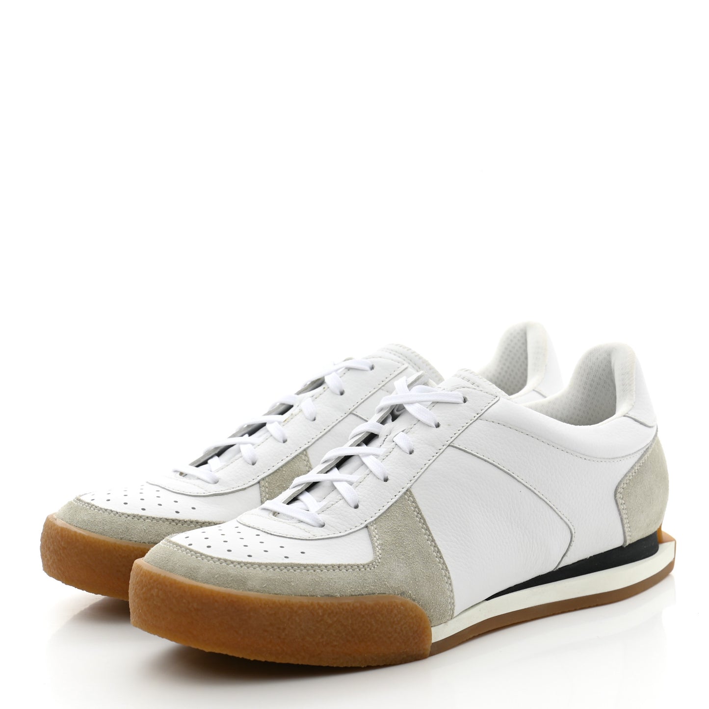 Calfskin Set3 Tennis Sneakers 39 White Black