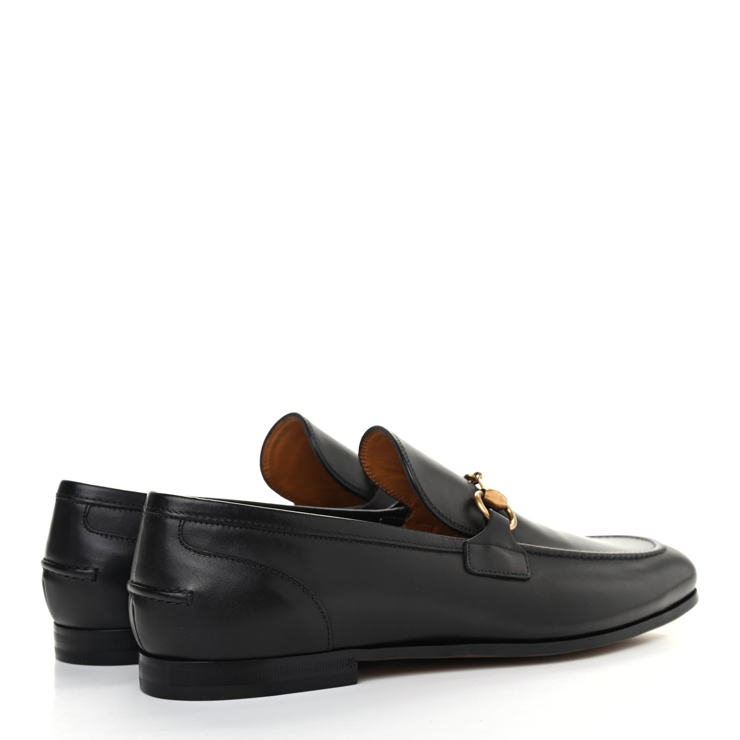 Gucci Calfskin Horsebit Mens Jordaan Loafers 7 Black 3 of 4