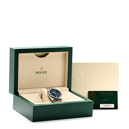Rolex Stainless Steel 41mm Oyster Perpetual Watch Bright Blue 124300 5 of 5
