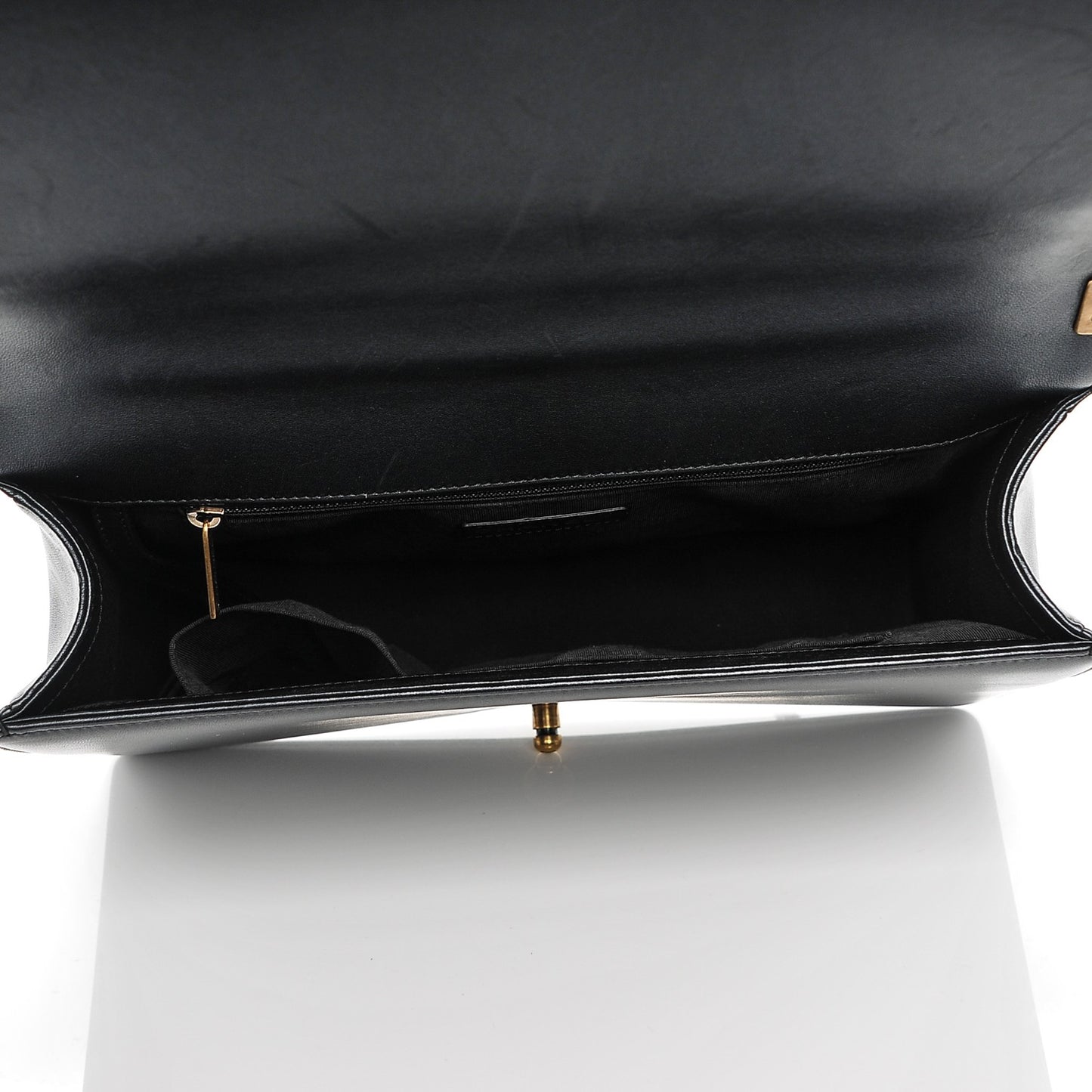 Lambskin Quilted Large Boy Flap Dark Navy