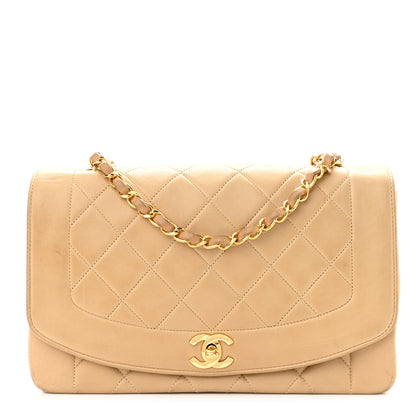 Chanel Lambskin Quilted Medium Single Flap Beige 1 of 12