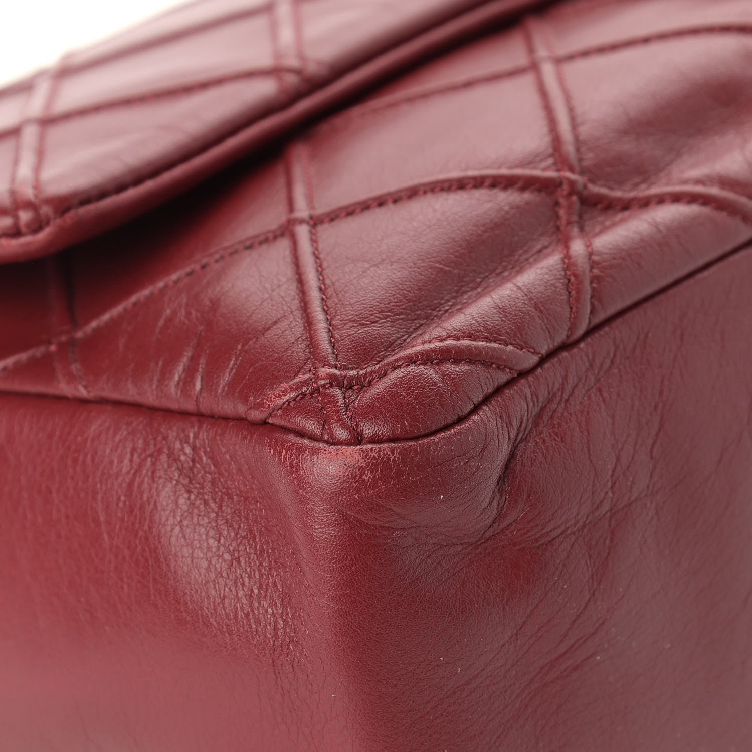 Chanel Calfskin Diamond Debossed Large Cosmos Flap Red 8 of 15