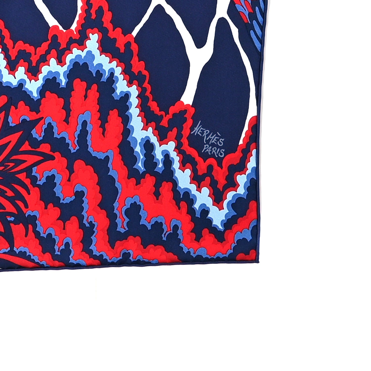 Hermes Silk The Three Graces Scarf 90 Rouge Marine White 2 of 2