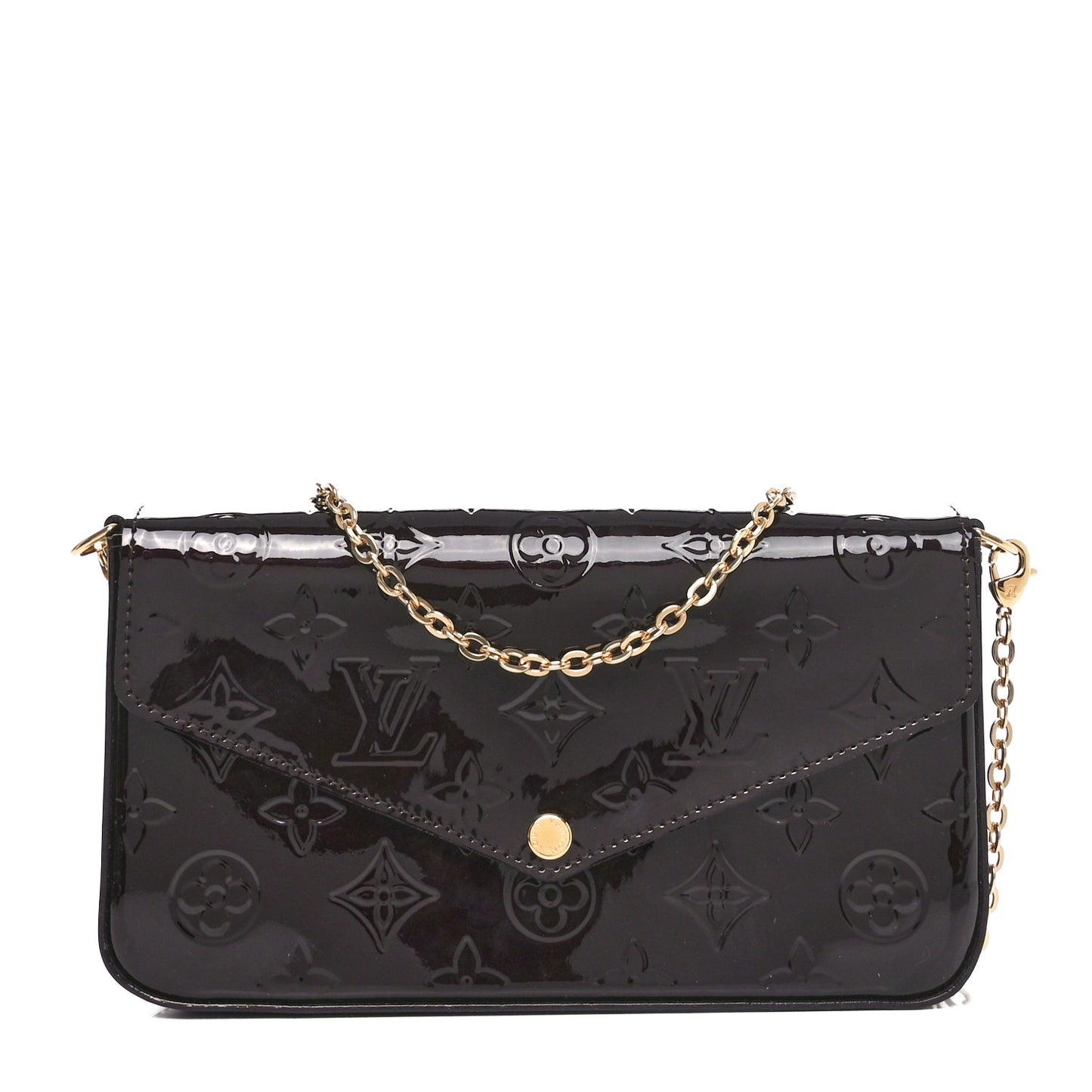 Vernis Pochette Felicie Chain Wallet Amarante
