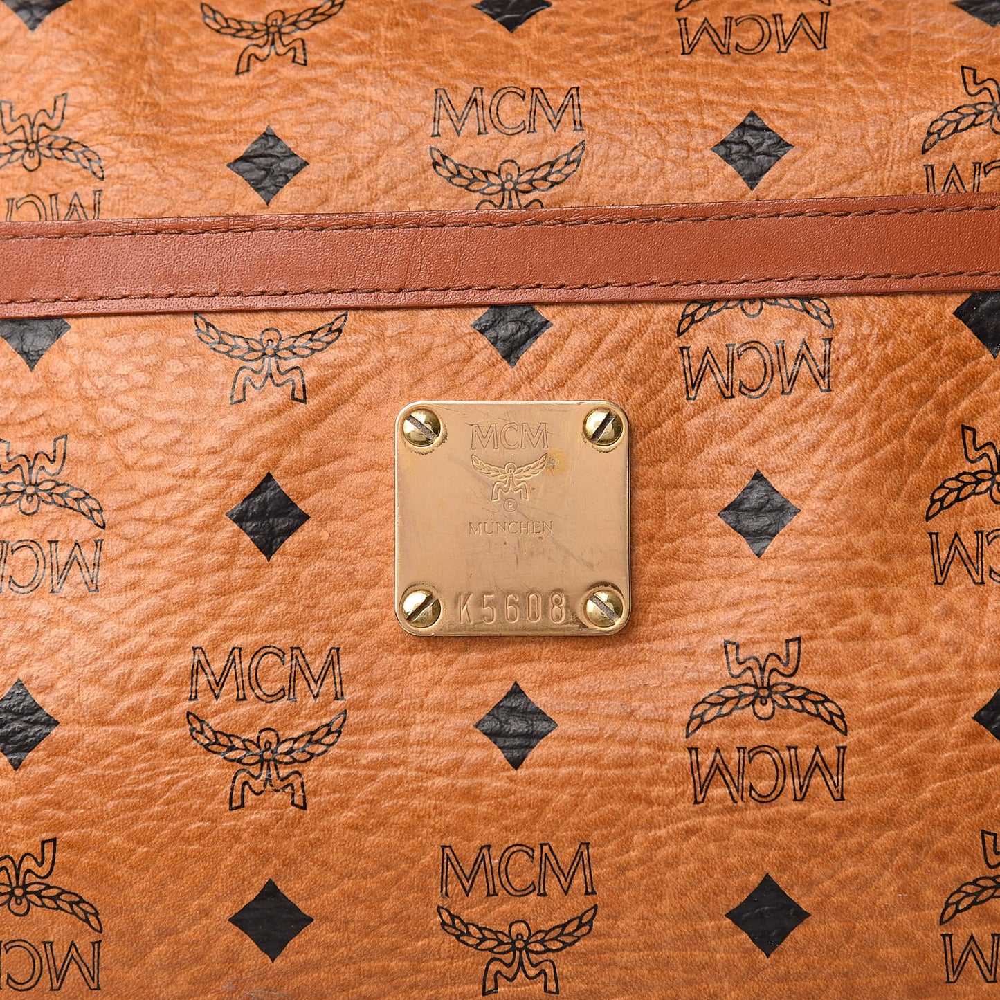 Visetos Boston Weekender Bag Cognac