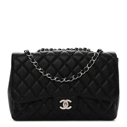 Chanel Caviar Quilted Jumbo Single Flap Black 1 of 12