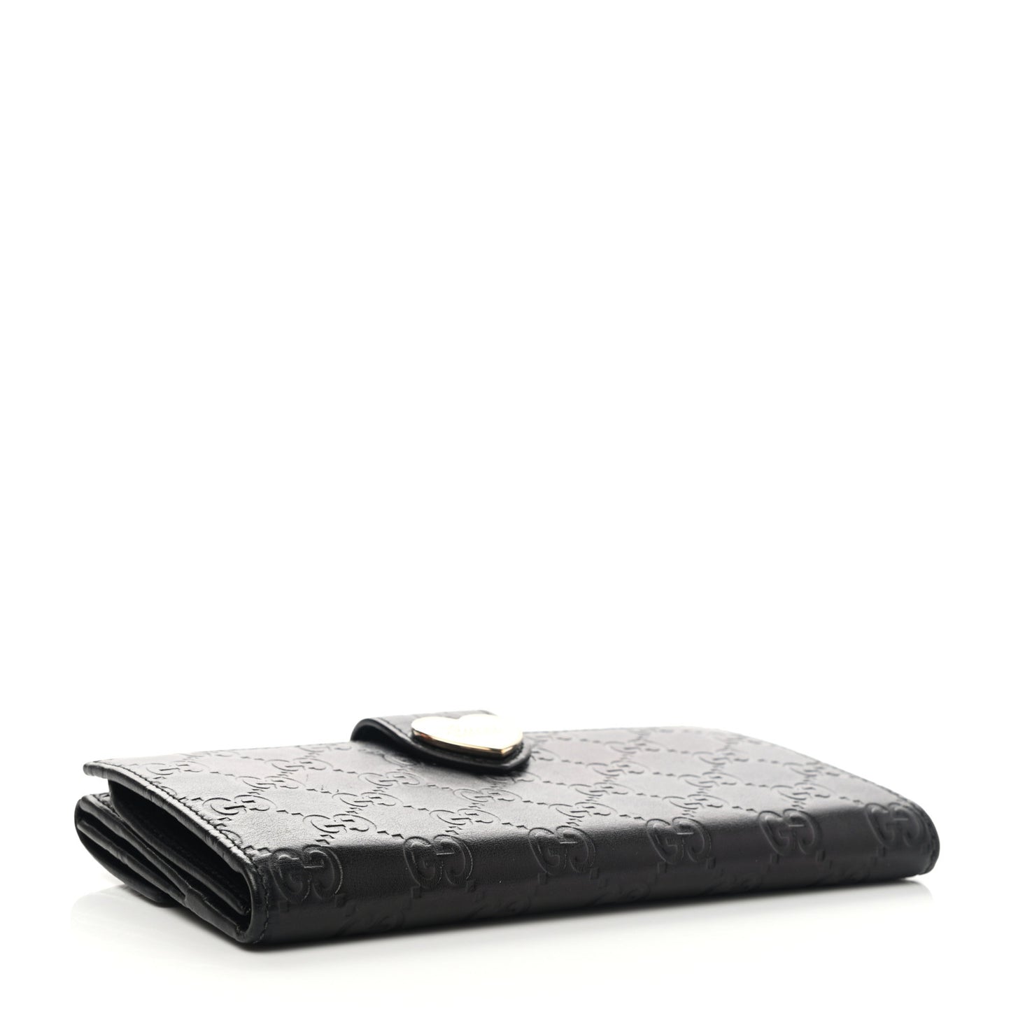 Guccissima Heart Continental Wallet Black
