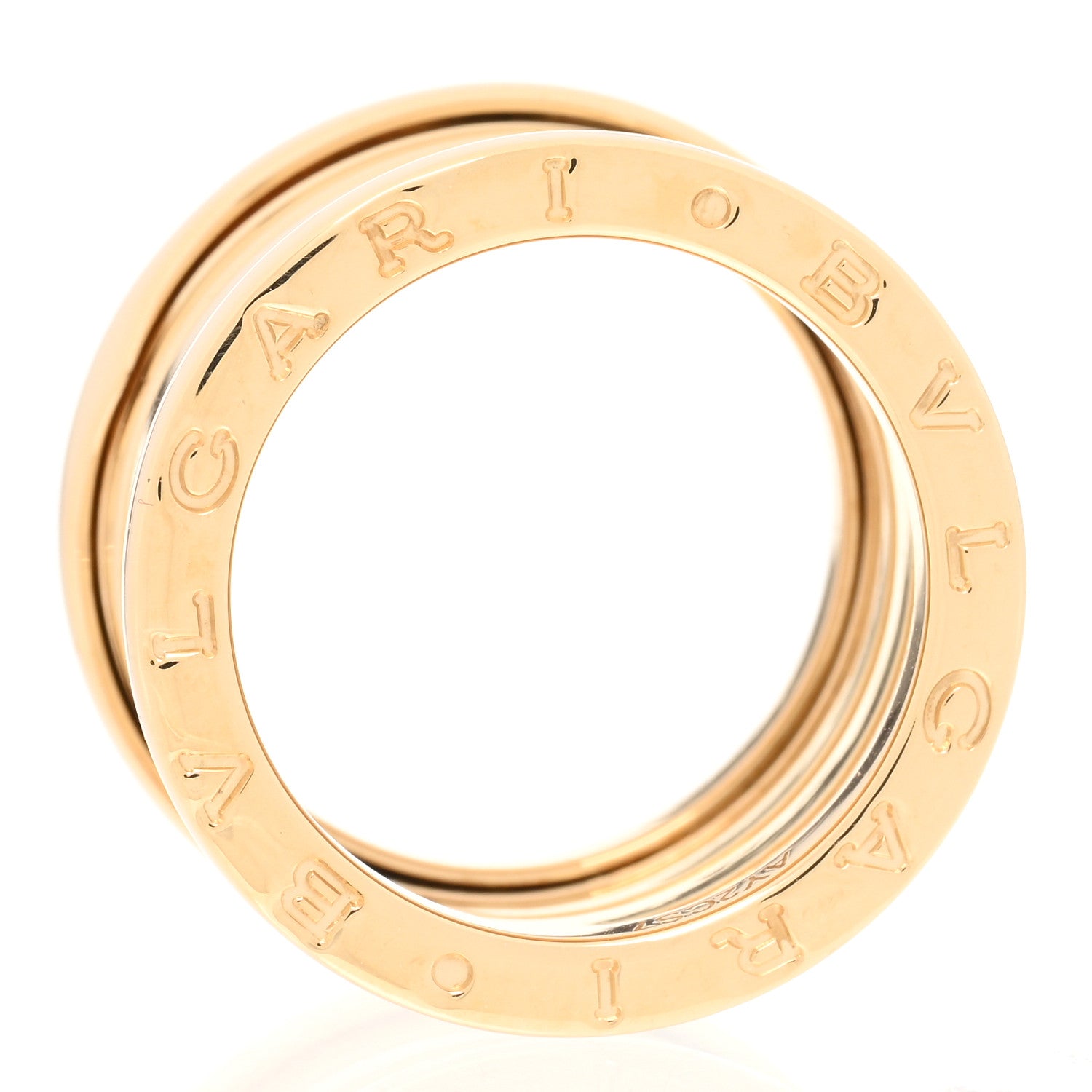 Bulgari 18K Yellow Gold B.Zero1 Five-Band Anniversary Ring 53 6.25 4 of 5