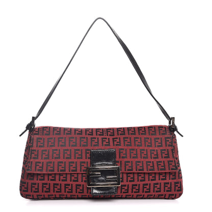 Fendi Zucca Baguette Red 1 of 10
