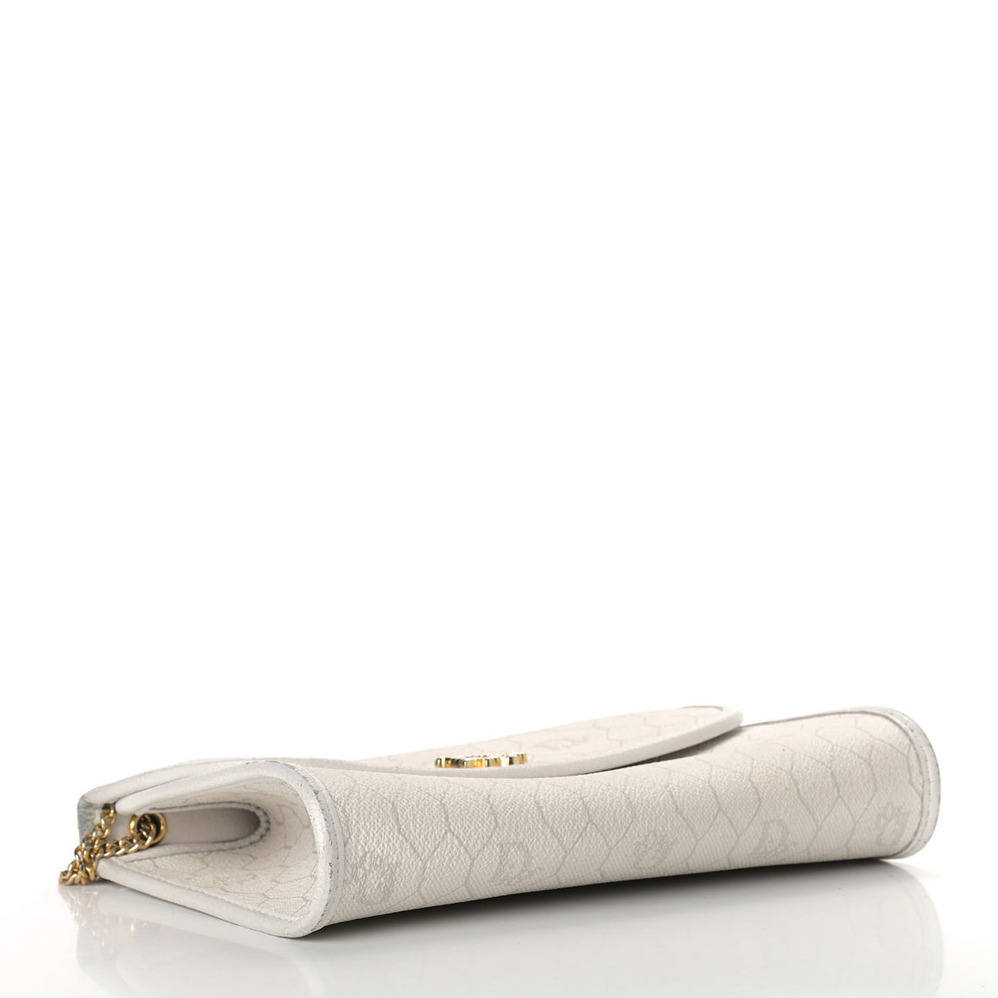 Monogram Chain Flap White