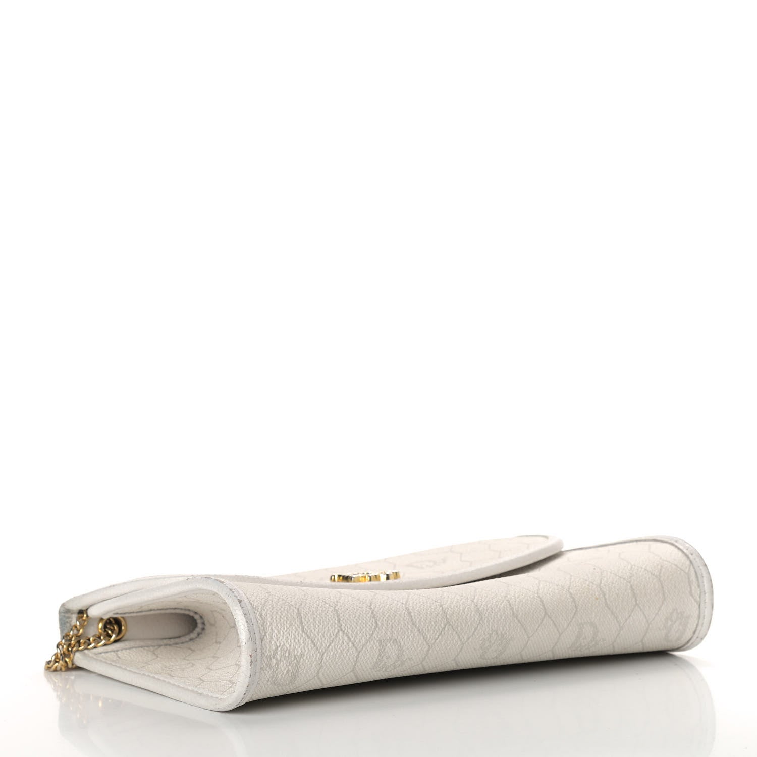 Christian Dior Monogram Chain Flap White 4 of 18