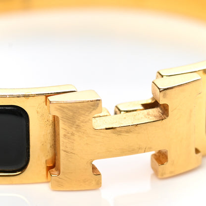 Hermes Enamel Narrow Clic Clac H Bracelet PM Black 8 of 9