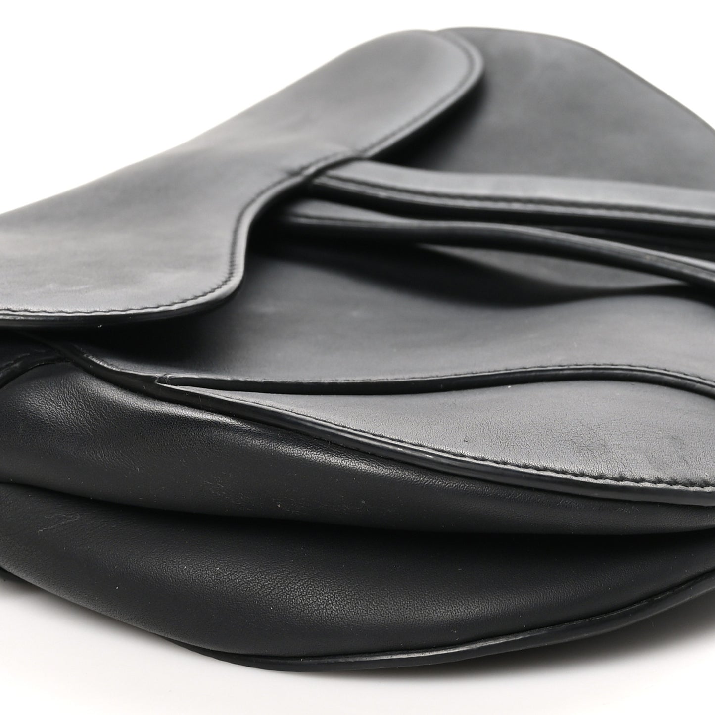 Ultra Matte Calfskin Saddle Bag Black