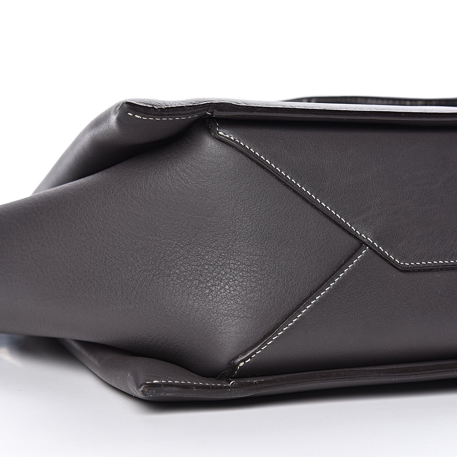 Celine Calfskin Medium Tri-Fold Shoulder Bag Anthracite 9 of 11