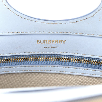 Burberry Canvas Smooth Calfskin Two Tone Mini Pocket Bag Natural Pale Blue 6 of 11
