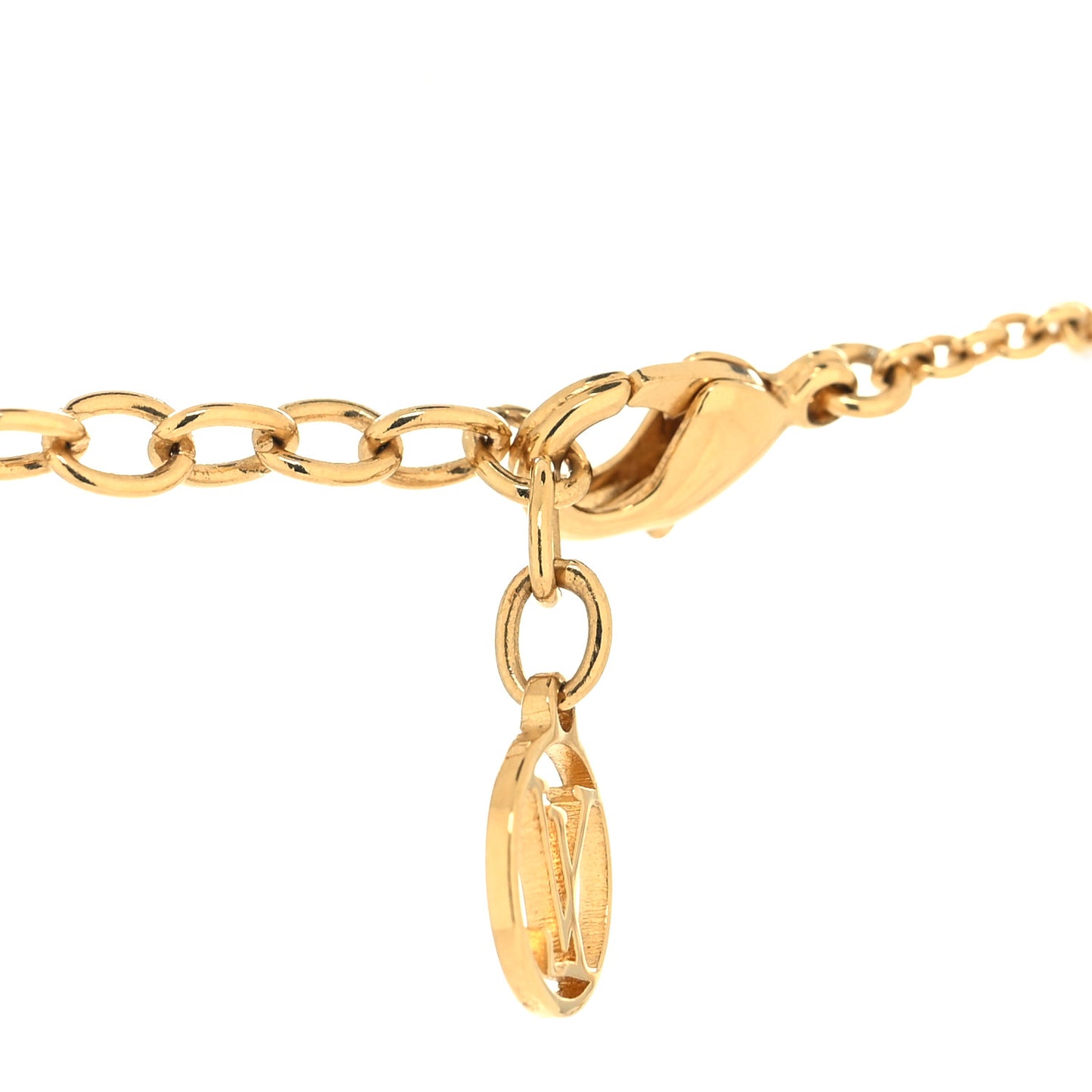 Crystal Loulougram Necklace Gold