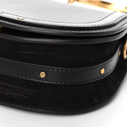Chloe Calfskin Suede Small Nile Bracelet Bag Black 6 of 11