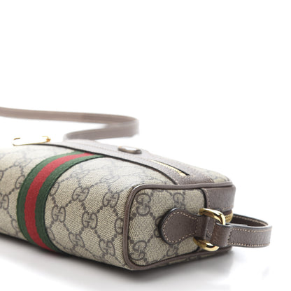Gucci GG Supreme Monogram Web Mini Ophidia Shoulder Bag Brown 9 of 11