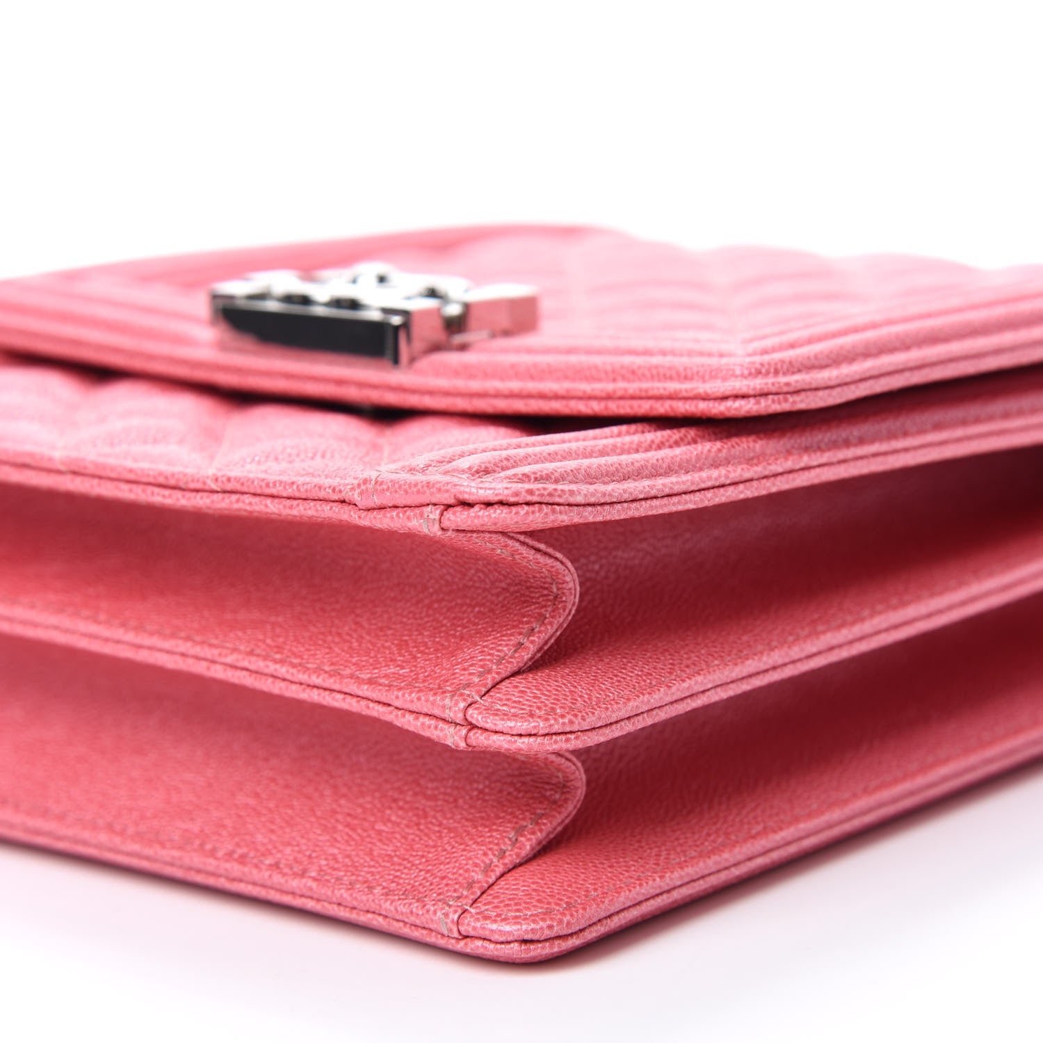 Chanel Caviar Quilted North South Boy Flap Pink 7 of 10