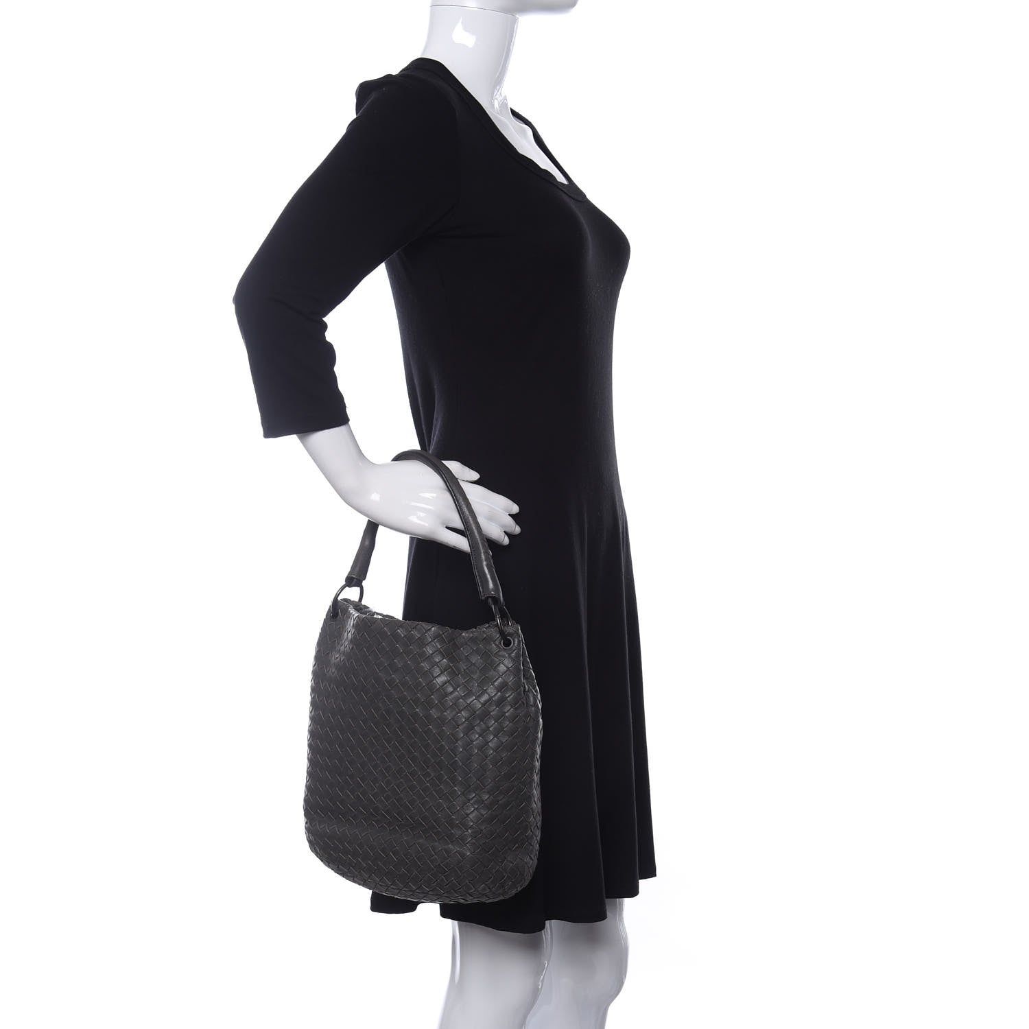 Bottega Veneta Nappa Intrecciato Bucket Bag Gray 2 of 10