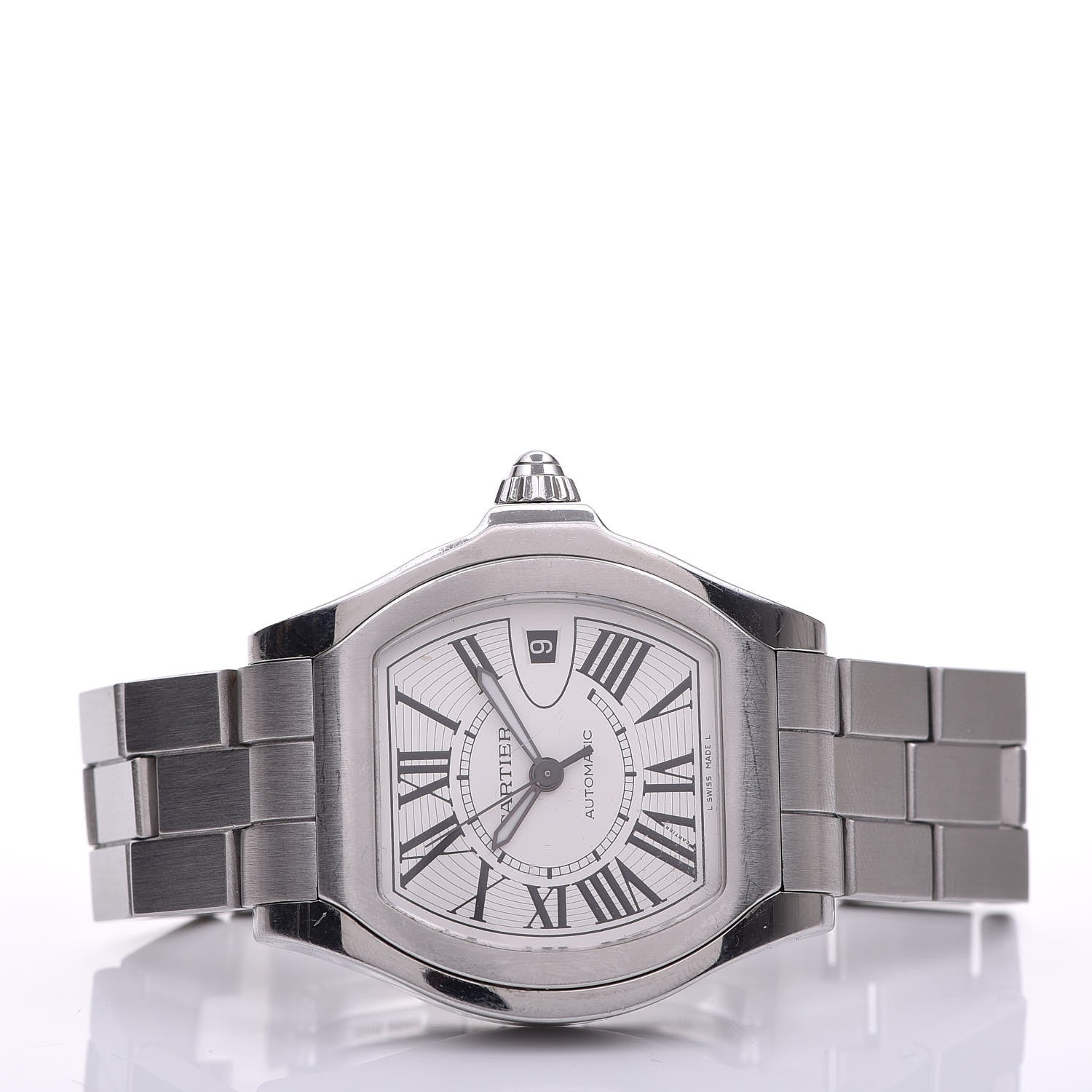 Cartier Stainless Steel 37mm Roadster Automatic Watch 3 of 8