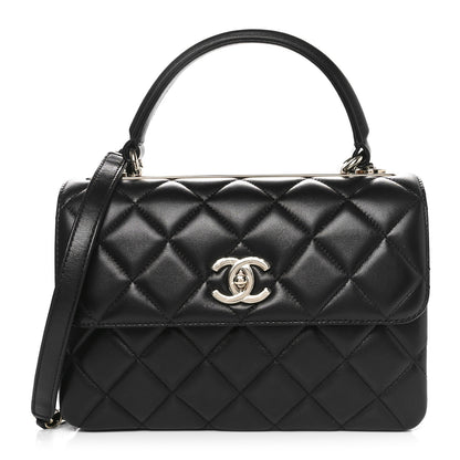 Chanel Lambskin Quilted Small Trendy CC Dual Handle Flap Bag Black 1 of 11