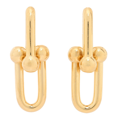 Tiffany 18K Yellow Gold Large HardWear Link Earrings 1 of 4