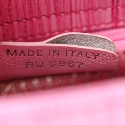 Christian Dior Wood Printed Glazed Calfskin Mini Lady Dior Pink 7 of 11