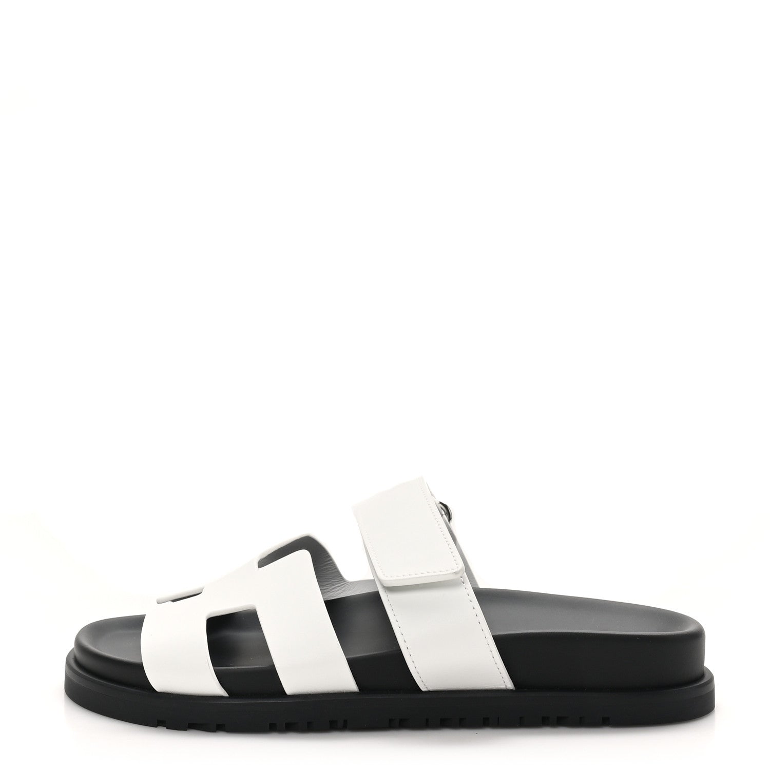 Hermes Calfskin Womens Chypre Sandals 35.5 White 1 of 8