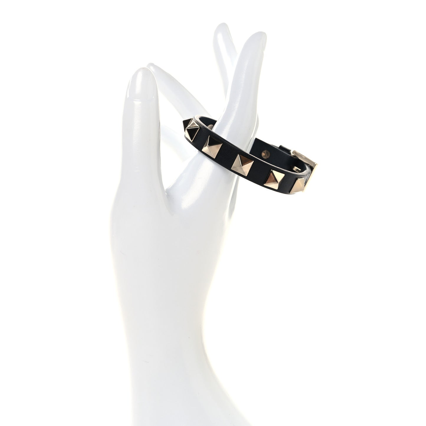 Vitello Rockstud Bracelet Black