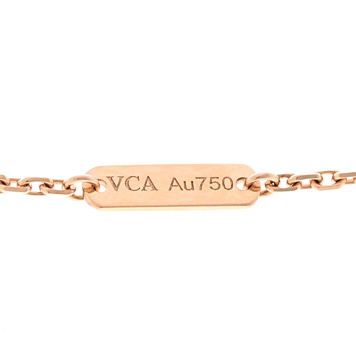 Van Cleef & Arpels 18K Rose Gold Diamond Silver Obsidian Vintage Alhambra Pendant Necklace 5 of 5