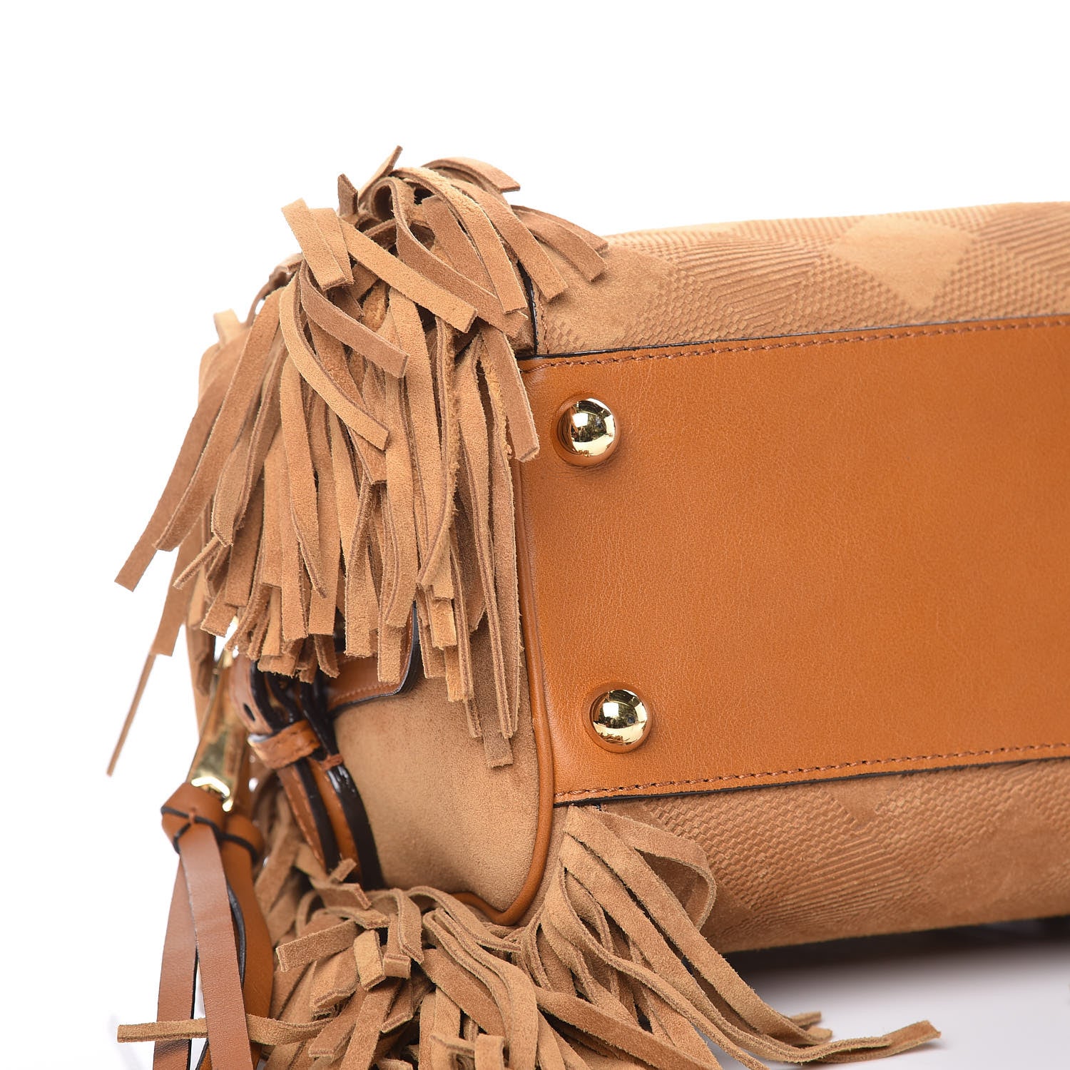 Burberry Prorsum Suede Fringe Mini Bee Shoulder Bag Tan 5 of 9