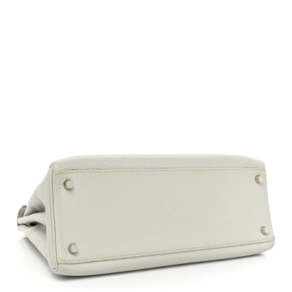 Hermes Taurillon Clemence Kelly Retourne 32 Gris Perle 4 of 18