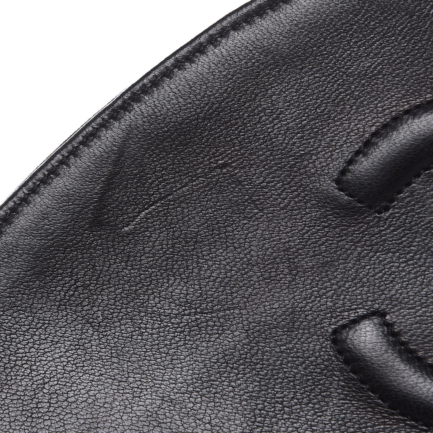 Lambskin Ribbon Quilted Small Single Flap Black