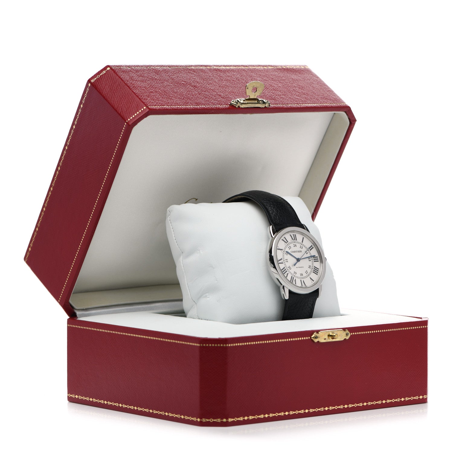 Cartier Stainless Steel Alligator 36mm Ronde Solo Automatic Watch 7 of 7