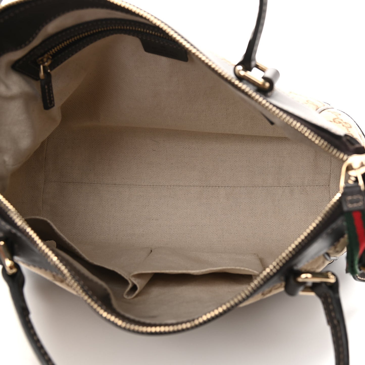 Monogram Web Mayfair Top Handle Satchel Dark Brown
