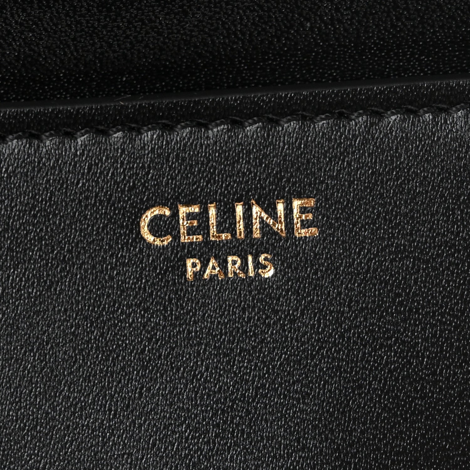 Celine Satinated Calfskin Mini 16 Top Handle Bag Black 6 of 13