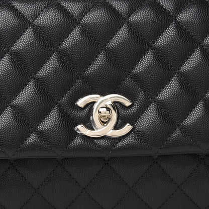 Chanel Caviar Quilted Small Coco Handle Flap Black 10 of 10