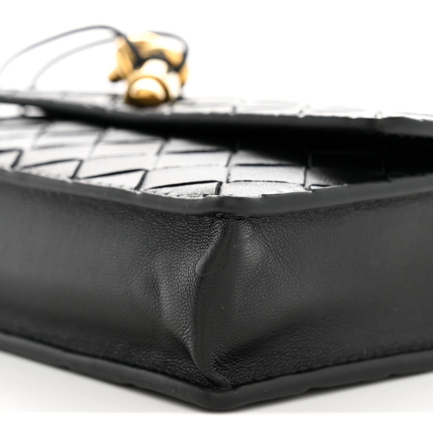 Nappa Intrecciato Andiamo Pouch On Chain Black Black