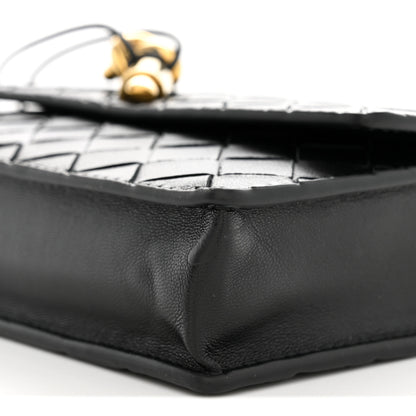 Bottega Veneta Nappa Intrecciato Andiamo Pouch On Chain Black Black 9 of 9