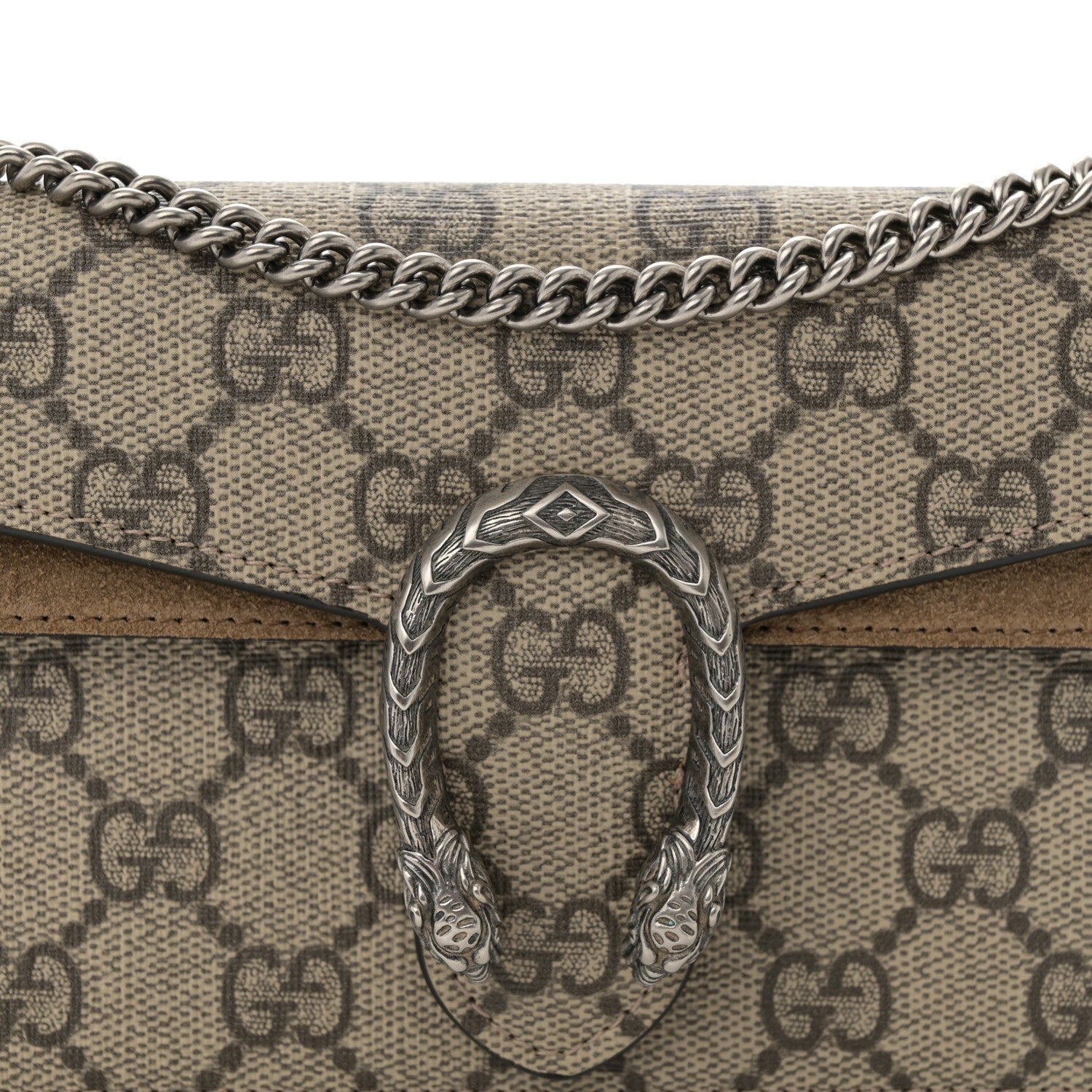 Gucci GG Supreme Monogram Super Mini Dionysus Shoulder Bag Taupe 7 of 9