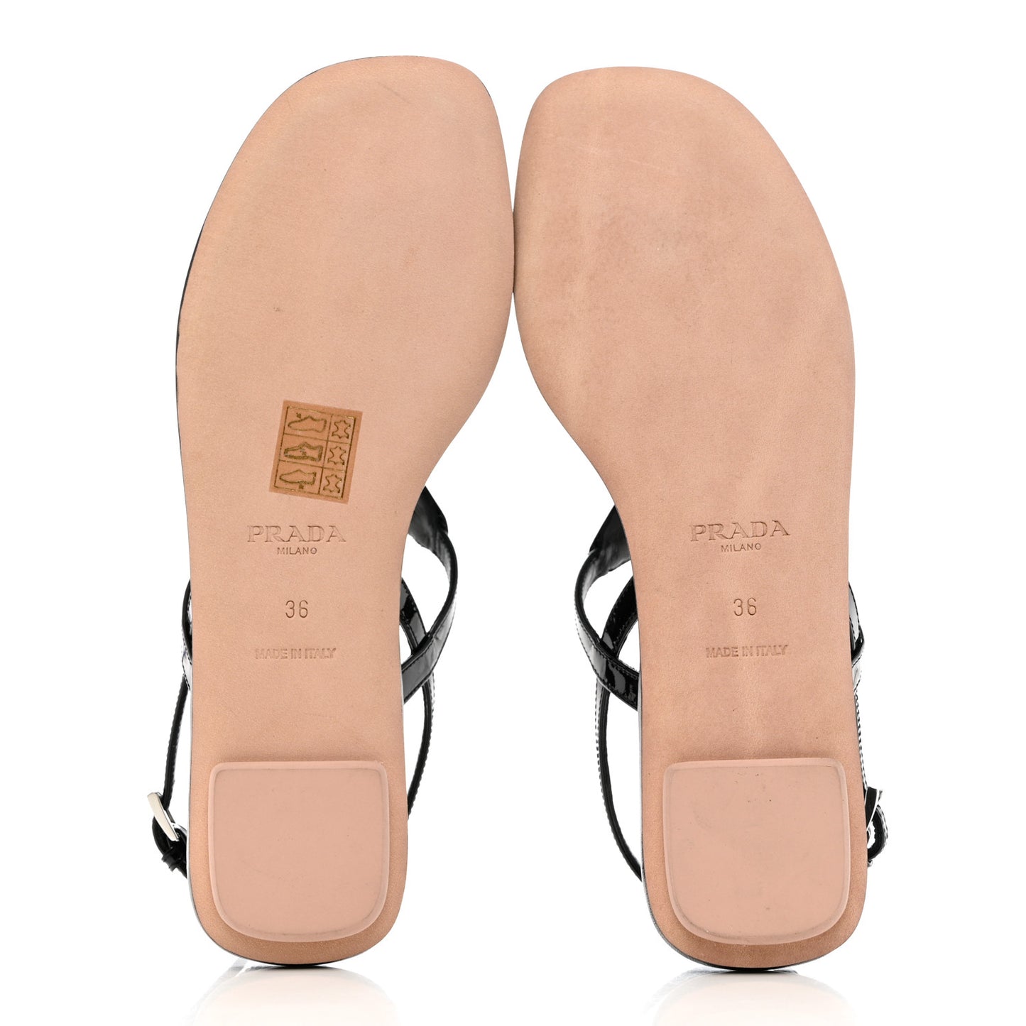 Vernice Metal Triangle Logo Slingback Flat Thong Sandals 36 Black