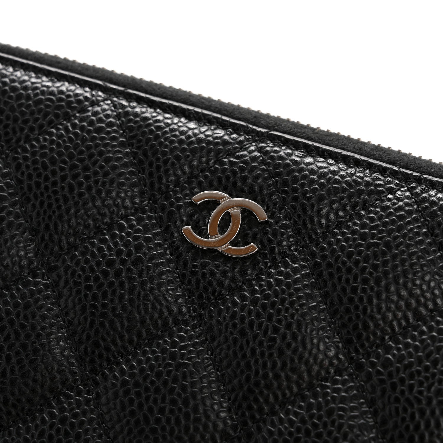 Chanel Caviar Quilted Large Gusset Zip Around Wallet Black 9 of 9
