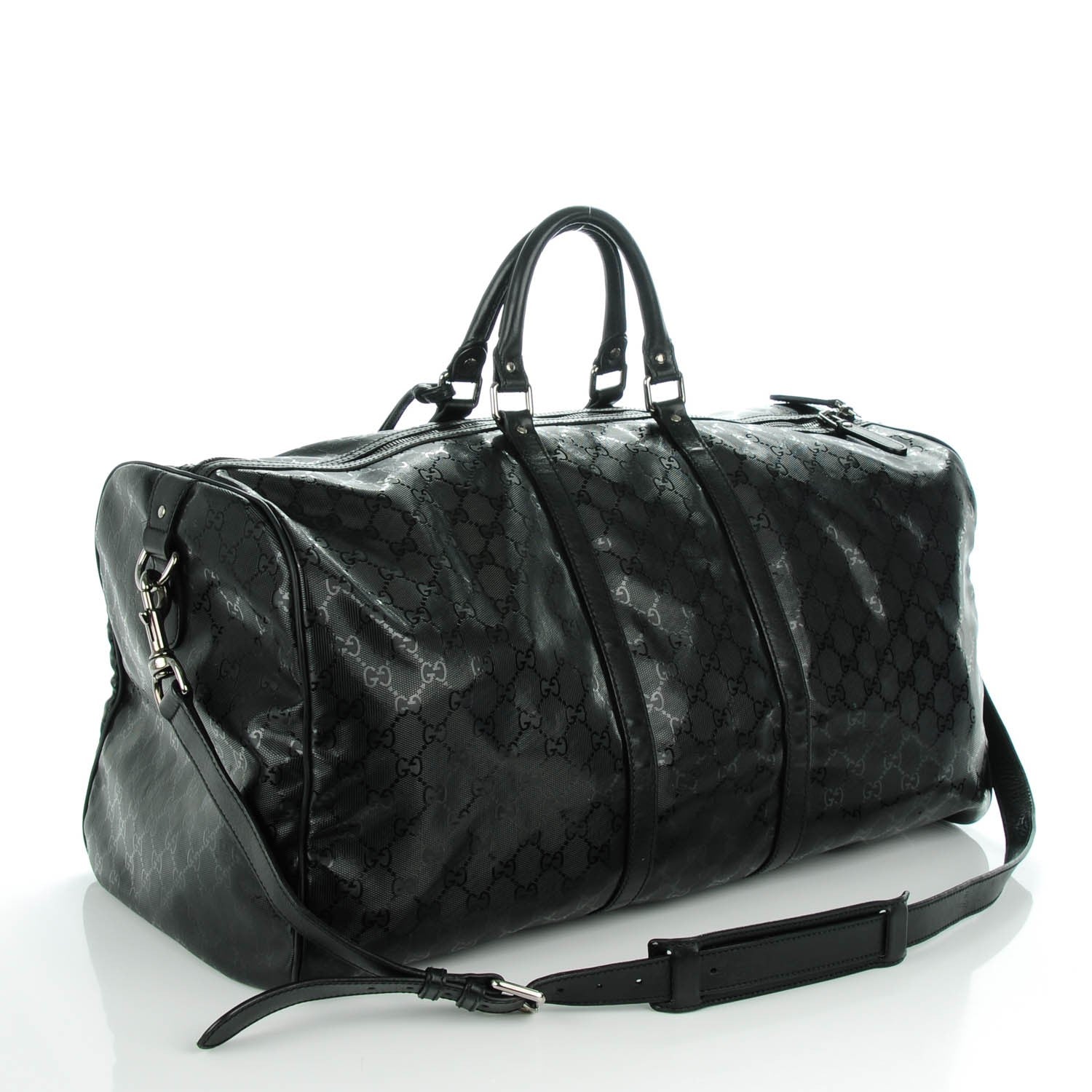 Gucci Imprime Monogram Large Carry On Duffle Black 3 of 7